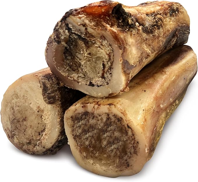 K9warehouse USA Marrow Bones for Dogs – All-Natural 5-6" Beef Bone Marrow Dog Treats – Long Lasting Bones for Aggressive Chewers – High-Protein Chews for Small, Medium, Large & Extra Large Breeds