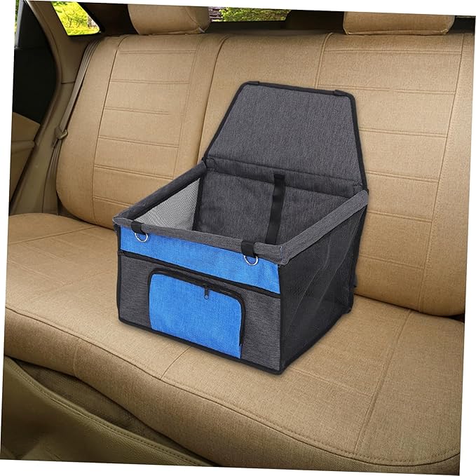 Portable Pet Car Seat with Safety Rope Breathable Cats Cozy Travel Seat for Comfortable Rides Easy to Stylish Deep