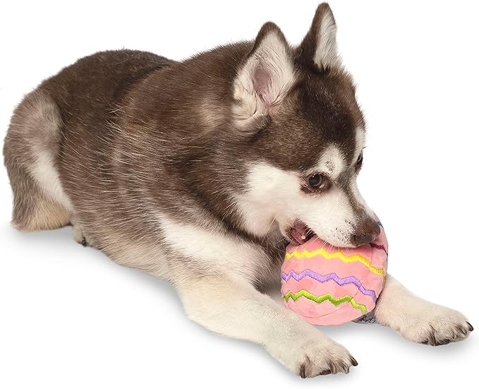 Midlee Easter Egg Plush Dog Toy - Pink (Small)