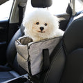 Pet Safety Booster Seat, Center Console Car Seat for Small Dogs Cats, Puppy Armrest Booster Seat, Pet Washable Travel Armrests Bed Bag, Removable Dog Car Seat for Small Pets Up to 13 Lbs (Grey)