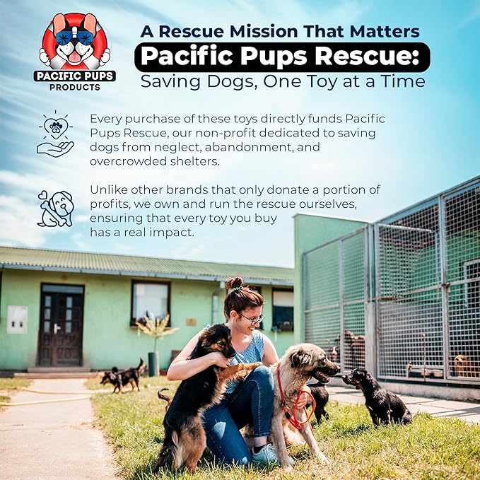 Pacific Pups Products Large Dog Rope Toy for Aggressive Chewers - 23.5" Giant Dog Tug of War Toy for Large Breeds - Durable Big Pull Rope for Teething Puppies and Heavy Duty Chewers