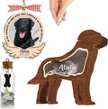 Personalized Labrador Ashes Keepsake Box Wooden Pet Fur Gifts Unique Dog Shape Standable Table Decor Pet Sculpture Memorial Display Box for Small Urns Idea Gift Pet Lover Storing Hair Teeth