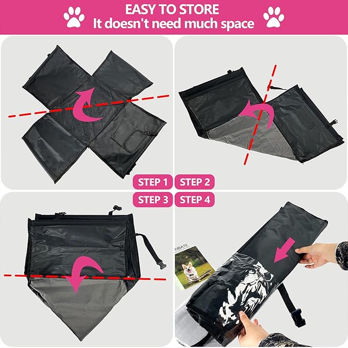 Medium Dog Car Seat - Scratchproof Waterproof Booster Seat for Large Dogs, SUVs, Cars & Trucks - 19" x 23" x 19"