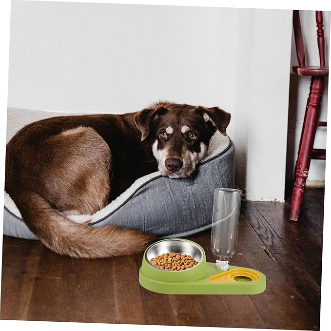 YARNOW Dog Cat Bowl Feeder Automatic Pet Feeder Gravity Refill Compact Design