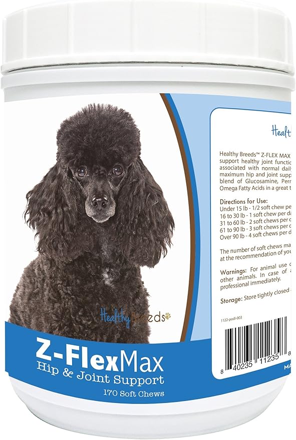 Healthy Breeds Poodle Z-Flex Max Hip and Joint Soft Chews 170 Count