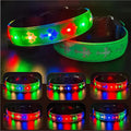 LED Dog Collar, USB Rechargeable, 15 Light Modes, Multi-Color Cross Pattern (Green Pro, L(15.7-19.7"))