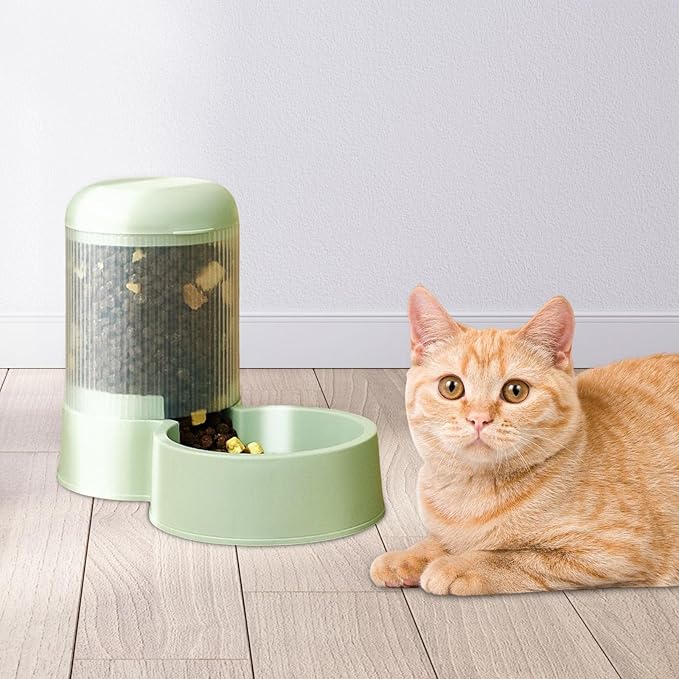 Food Dispenser Water Drinking Household Waterer Travel Supply Dish Puppy Automatic Pet Feeder for Small Medium Large Dog Cats Animals, Snack Feeder