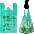 Eco Green Plastic Bags - 500 Count Biodegradable Shopping -Thank You - 22" x 12" Carry Out Bags. (500)