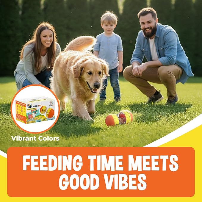 Dog Treat Dispenser Toy interactive- Treat puzzle toys for dogs mental stimulation-puzzle feeder dog & cognitive toys for dogs–Durable Treat Dispensing Dog Toys-Limited enrichment toys for dogs