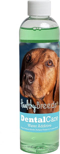 Healthy Breeds Dog Dental Care Water Additive for Redbone Coonhound - Helps Freshen Breath, Reduce Plaque & Control Tartar - Mint Flavor - 8 oz