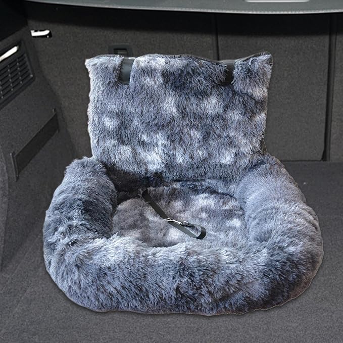 Small Dog Car Seat | Soft Dog Car Seat Boosters - Non-Slip Travel Bed Pet Cushion for Traveling Camping Kitten Road Trip Daily Commuting Vet Visit Adventures