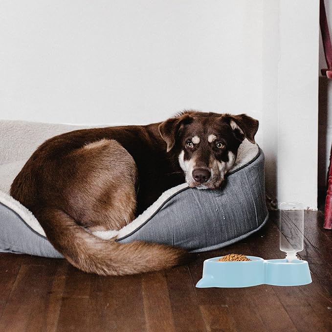 1pc Pet Drinking Bowl Automatic Feeder for Dogs Cats Dual-use Design Easy to Non-Tipping Compact for Water Food