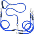 Heavy Duty 3 Dog Leash for Small Dogs No Tangle Detachable 360° Swivel Device with Padded Handle for Two/Three Pets