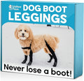Updated Version - 100% Waterproof Dog Boots with Leggings – Stay-On Paw Protectors with Chest Strap for Rain & Snow, Anti-Slip Traction, Adjustable Fit, Machine Washable (Black, XS - Short)