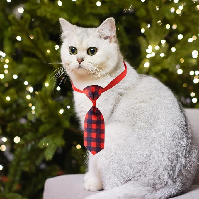 Segarty Small Dog Ties, 80 PCS Adjustable Assorted Pattern Pet Bow Ties for Small Dogs Bows Cats Grooming Bowties Puppy Neckties Festival Party Valentine Photography Holiday Costumes Birthday Gift