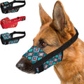 CollarDirect Dog Muzzle - Adjustable Soft Breathable Tribal Nylon Dog Mouth Guard Cover for Small, Medium and Large Dogs, Anti Chewing, Barking & Biting (Pattern 3; M/L)