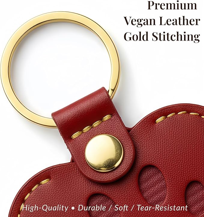 Pet Memorial Keychain – Heart Leather Keepsake for Dog & Cat Lovers, Single & Gift Set, Paw Print Heart