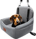 Car Dog Seat,Pet Booster Carseats for Dogs up to 25lbs,Safe and Comfy Puppy Travel Car Bed with Storage Pockets and 2 Safety Belt,Ultra Soft Fabric, Easy to Install,Fully Removable Washable.