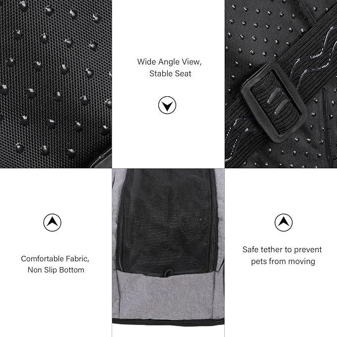 Center Console Dog Car Seat,Portable Dog Booster Car Seat for Small Dogs,Detachable Washable Pet Carrier for Travel with Seat Belt