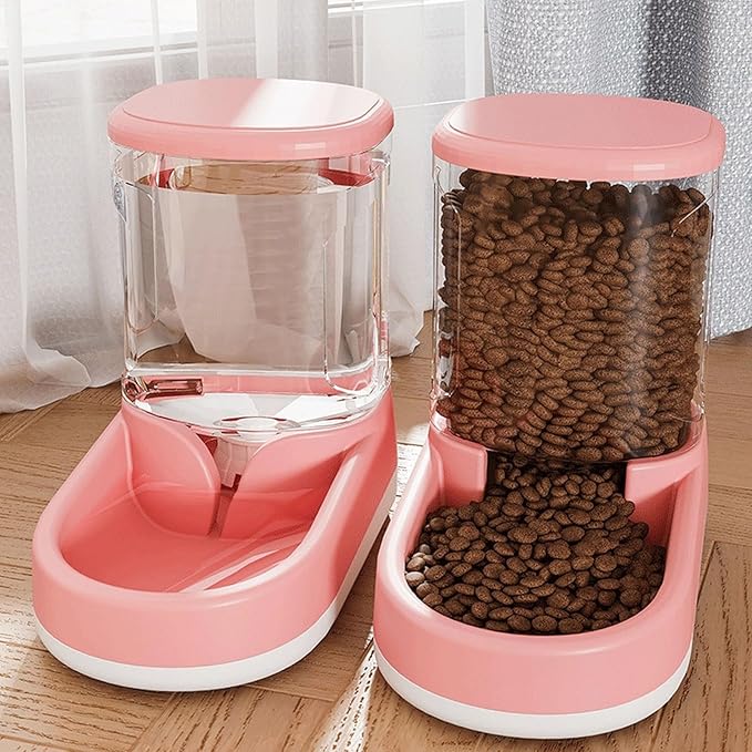 Dog Water Bowl Auto Feeding Bowl Food Feeder Dogs Water Drinking Bowl for Pet Dry Food Treats Water Dispenser