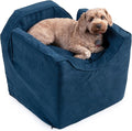 Snoozer Dog Car Seat: Lookout I Dog Booster Car Seat for Pets up to 18lbs, Helps Alleviate Travel Sickness & Fear for Dogs, Removable Washable Cover – Sapphire, Size Small