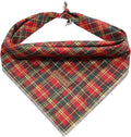 Elegant little tail Dog Bandana, Christmas Dog Bandana 1PC Dog Bandanas Holiday Bib Scarf Soft Washable Square Dog Scarf Adjustable Dog Kerchief for Small Medium Large Dogs
