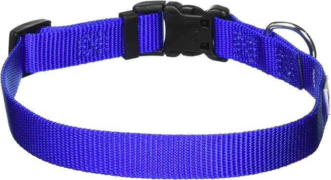 GOGO Pet Products Comfy Nylon 3/4-Inch Adjustable Pet Collar, Medium, Blue
