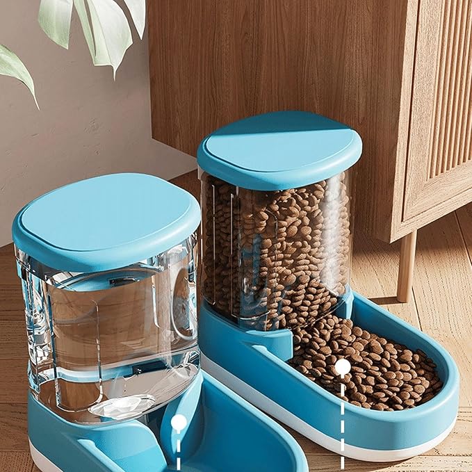 Dog Water Bowl Auto Feeding Bowl Food Feeder Dogs Water Drinking Bowl for Pet Dry Food Treats Water Dispenser