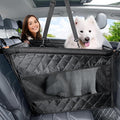 Pecute Dog Car Seat, Back Seat Extender for Dogs, Upgraded Sofa Leather, Breathable Mesh Sides, Hard PVC Panels Bottom Support to 330 lbs, for Cars/Mid-Size SUV/Small Truck