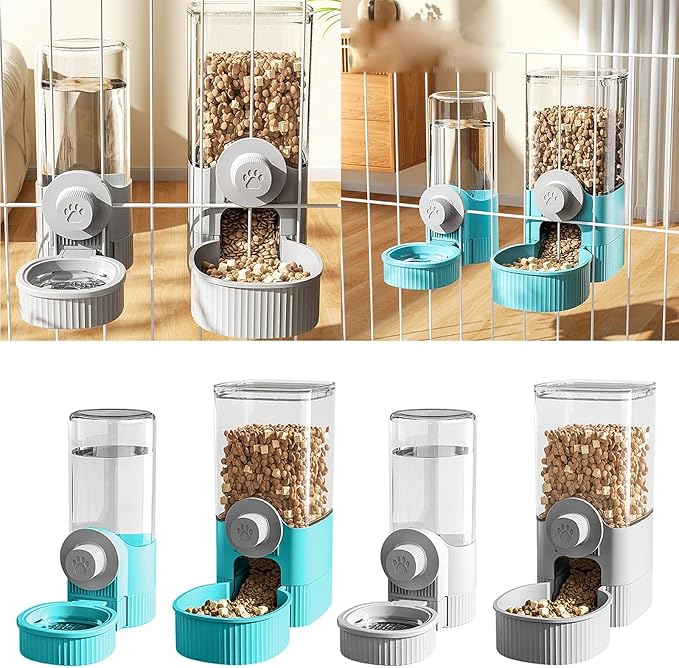 2PCS Pet Water Bowl Food Feeders Automatic Dog Feeding Water Dispenser Hangable Drinking Container for Automatic Feeders