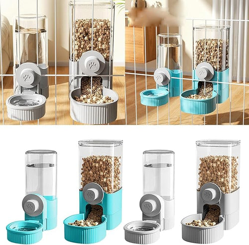 2PCS Pet Water Bowl Food Feeders Automatic Dog Feeding Water Dispenser Hangable Drinking Container for Cage Bowl