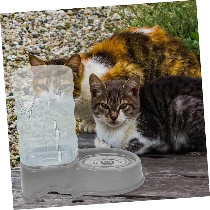 Automatic Pet Water Dispenser for Cats and Dogs Convenient Gravity-fed Feeder Bowl Capacity Design for Indoor Use