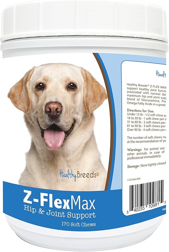 Healthy Breeds Labrador Retriever Z-Flex Max Hip and Joint Soft Chews 170 Count