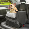 Dog Car Seat for Small Dogs or Medium Size Dog Portable Car Booster Seat for Dogs with Harness and Thick Cushion, Perfect for Small Pet up to 25lbs (Black)