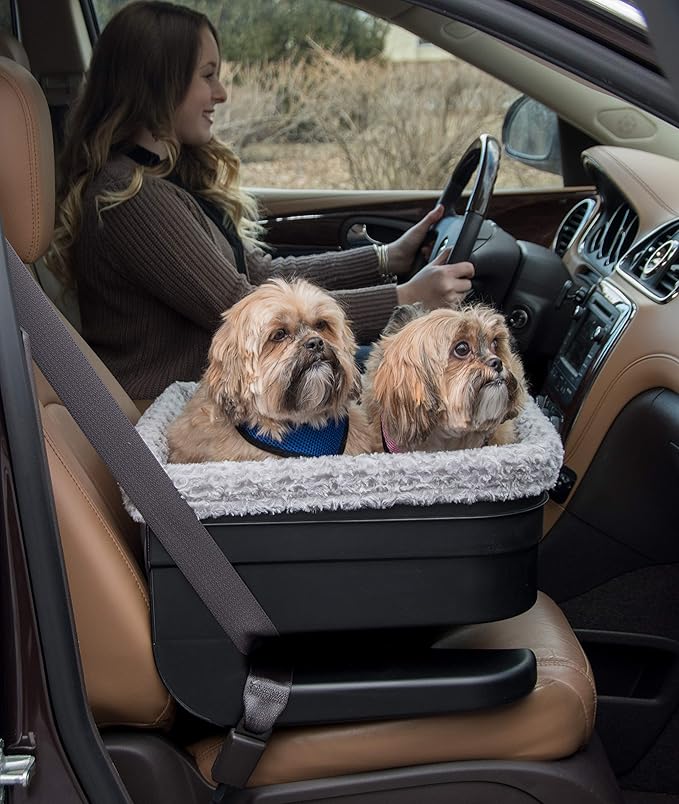 Pet Gear Booster Seat for Dogs/Cats, Removable Washable Comfort Pillow + Liner, Safety Tethers Included, Installs in Seconds, No Tools Required, 3 Colors