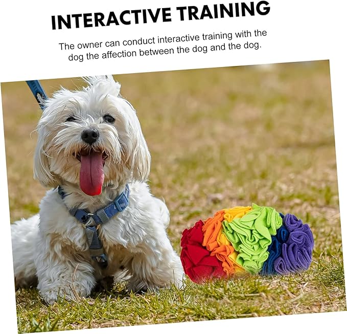 DECHOUS Dog Snuffle Mat Colorful Snuffle for Dogs Portable Foraging for Puppies Engaging Dog Food Hunting Activity Enhances Nose Work Skills Slows Down Eating