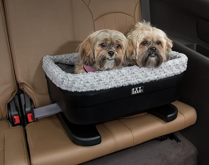 Pet Gear Booster Seat for Dogs/Cats, Removable Washable Comfort Pillow + Liner, Safety Tethers Included, Installs in Seconds, No Tools Required, 3 Colors