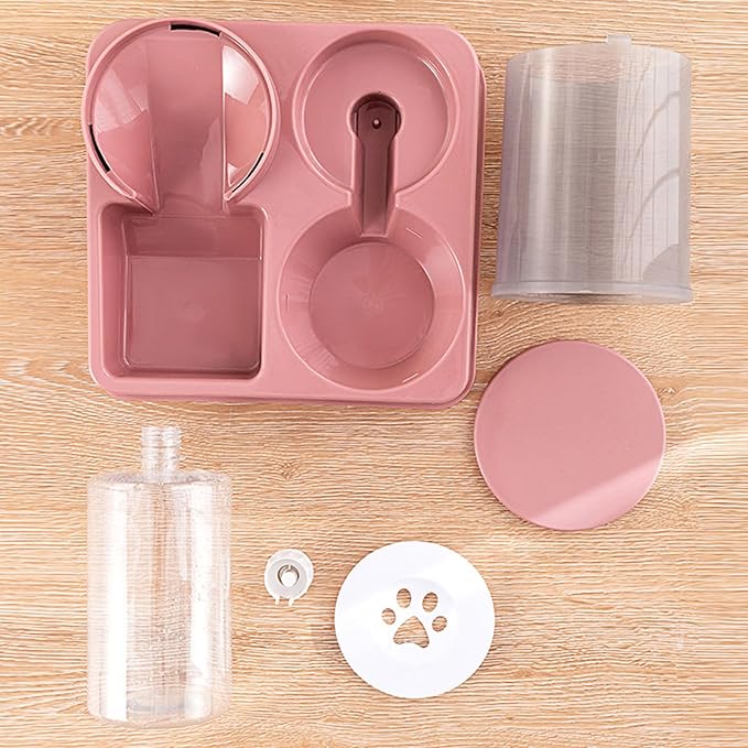 Pet Automatic Waterer Feeder Food Container Bowl Water Fountain 2 in 1 Large Dog Water Feeder Feeders