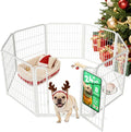 FXW Homeplus Unleashed Indoor Dog Playpen - Stress-Free and Safe Play, Heavy Duty 24 Inch 8 Panels Dog Pen for Puppy and Small Dogs, White│Patented