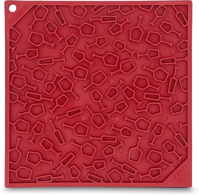 SodaPup Vino eMat – Durable Enrichment Feeder Made in USA from Non-Toxic, Pet-Safe, Food Safe Rubber for Mental Stimulation, Avoiding Overfeeding, Fresh Breath, Digestive Health, & More