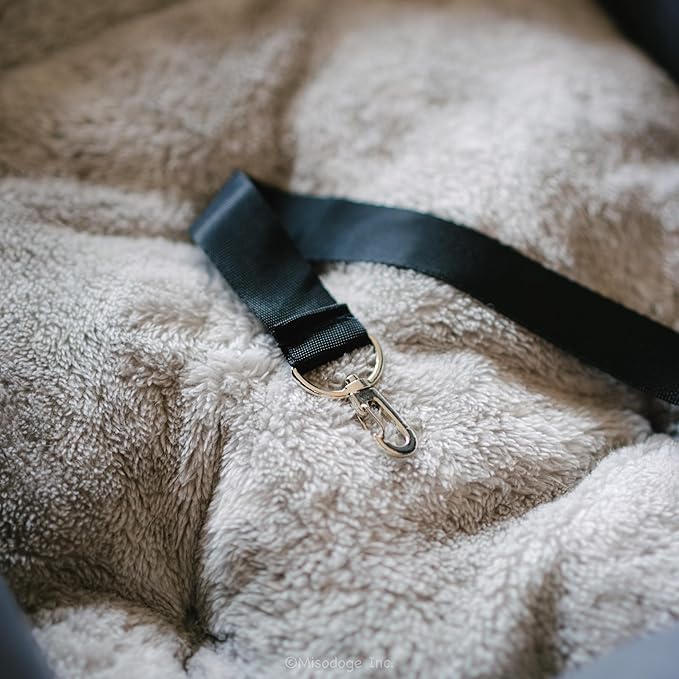 Dog Car Booster Seat for Small Dogs, Handmade Comfortable and Robust Design, Small Dog Owner Gift, Travel Bed with Safety Seatbelt, Secure Straps, Perfect for Dogs Under 30 Lbs