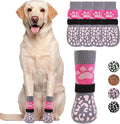 KOOLTAIL Dog Socks for Hot/Cold Pavement to Prevent Licking Paws Scratching,Anti Slip Pet Boots&Paw Protector for Hardwood Floors,Traction Control Grip Booties for Small Medium Large Senior Dogs PinkM