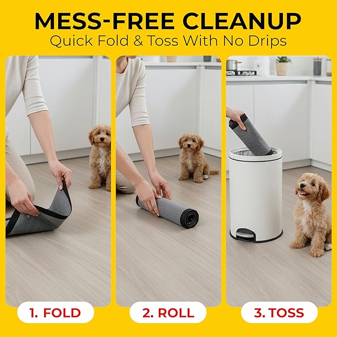 Glad for Pets JUMBO-SIZE Charcoal Puppy Pads, All-in-One | Black Training Pads That ABSORB & Neutralize Urine Instantly | New & Improved Quality Puppy Pee Pads, 30 Count - 6 Pack