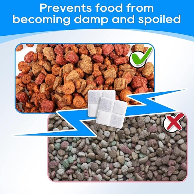 6 Pack Pet Food Desiccant Bag Compatible with Petlibro Automatic Cat Dog Feeders, PLAF001, PLAF002, PLAF101, PLAF005, PLAF006, Enhanced Packets Maintain Pet Food Freshness and Dryness