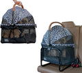Pet Gear No-Zip View 360 Pet Carrier & Car Seat with Booster Seat Frame for Small Dogs & Cats, Mesh Ventilation, Push Button Entry, No Tools Required, Charcoal/Jaguar