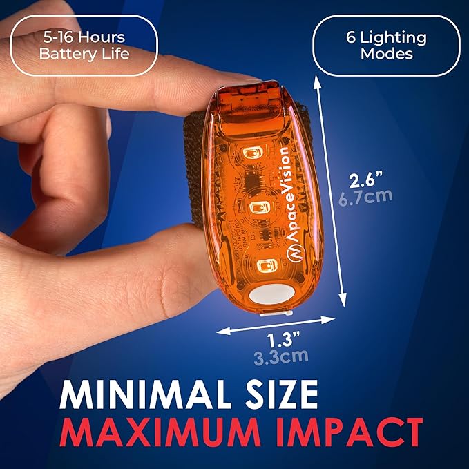 EverLightFX USB Rechargeable LED Safety Light (2 Pack) by Apace - Super Bright Bike Tail Light Works Brilliantly as Running Light for Joggers, Pets, Bicycle Strobe or Rear Clip On Lights