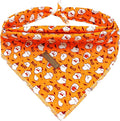 Elegant Little Tail Dog Bandana, Fall Halloween Adjustable Scarf Handkerchief Bib for Small Large Dogs, Boy Girl Square Kerchief