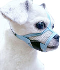 Dog Muzzle for Small Dogs XS for Grooming Barking Chewing, Barkless Soft Mesh Muzzles to Prevent Eating Poops,Best for Aggressive Dogs (Breathable-Blue)