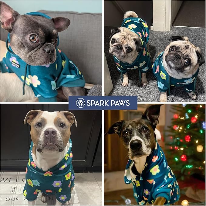 Spark Paws Dog Hoodie – Premium Dog Sweater for Small, Medium, and Large Dogs | Warm Outfits for French Bulldogs, Pitbull, Puppy, Winter Jacket Alternative - Daisy - 4XL