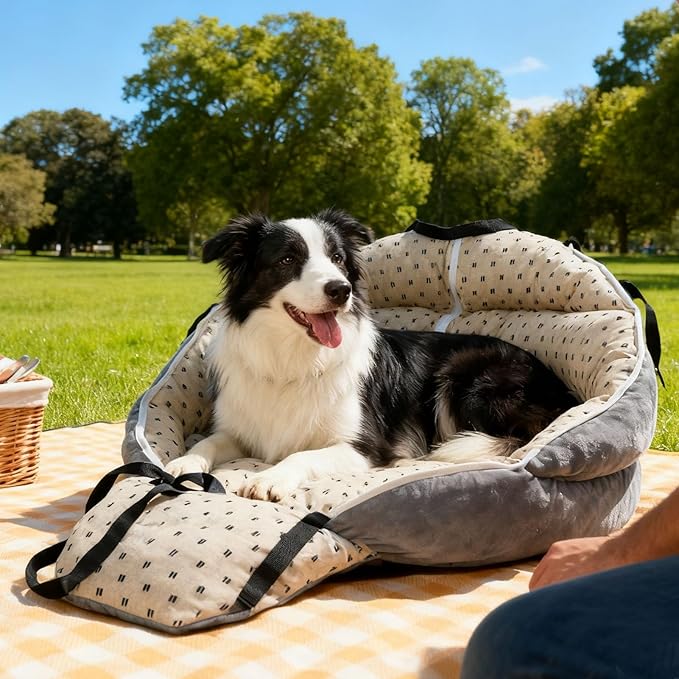 Pet Booster Car Seat, Comfortable Universal Portable Small Dog Car Carrier Bed, Suitable for Travel Camping, Weight: Under 7.5kg/16.5lb